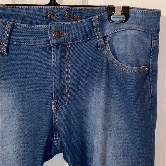 Blue Stretchy Skinny Jeans size 15 - Picture 2 of 5